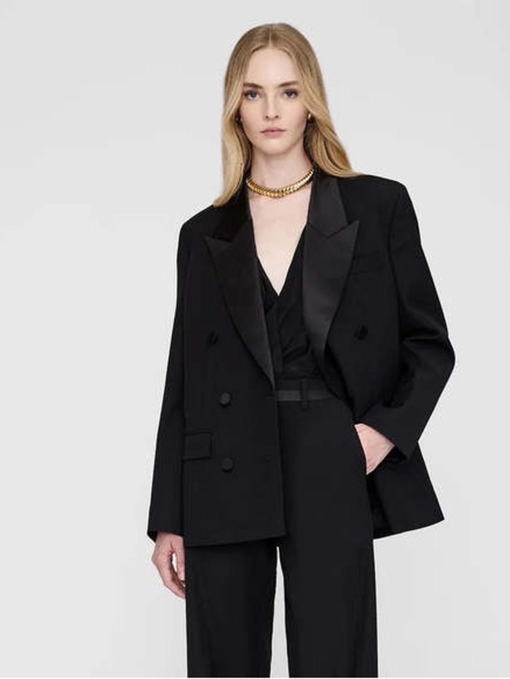 Anine Bing Ross Oversized Tuxedo Blazer